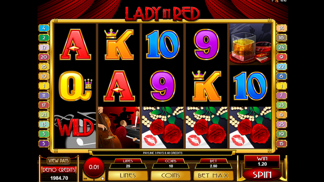 Игровой интерфейс Lady In Red 4