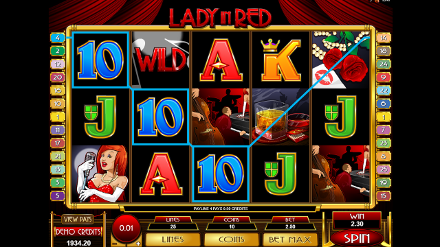 Бонусная игра Lady In Red 10