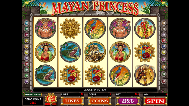 Игровой интерфейс Mayan Princess 10