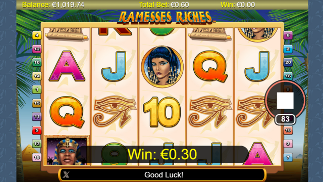 Характеристики слота Ramesses Riches 9